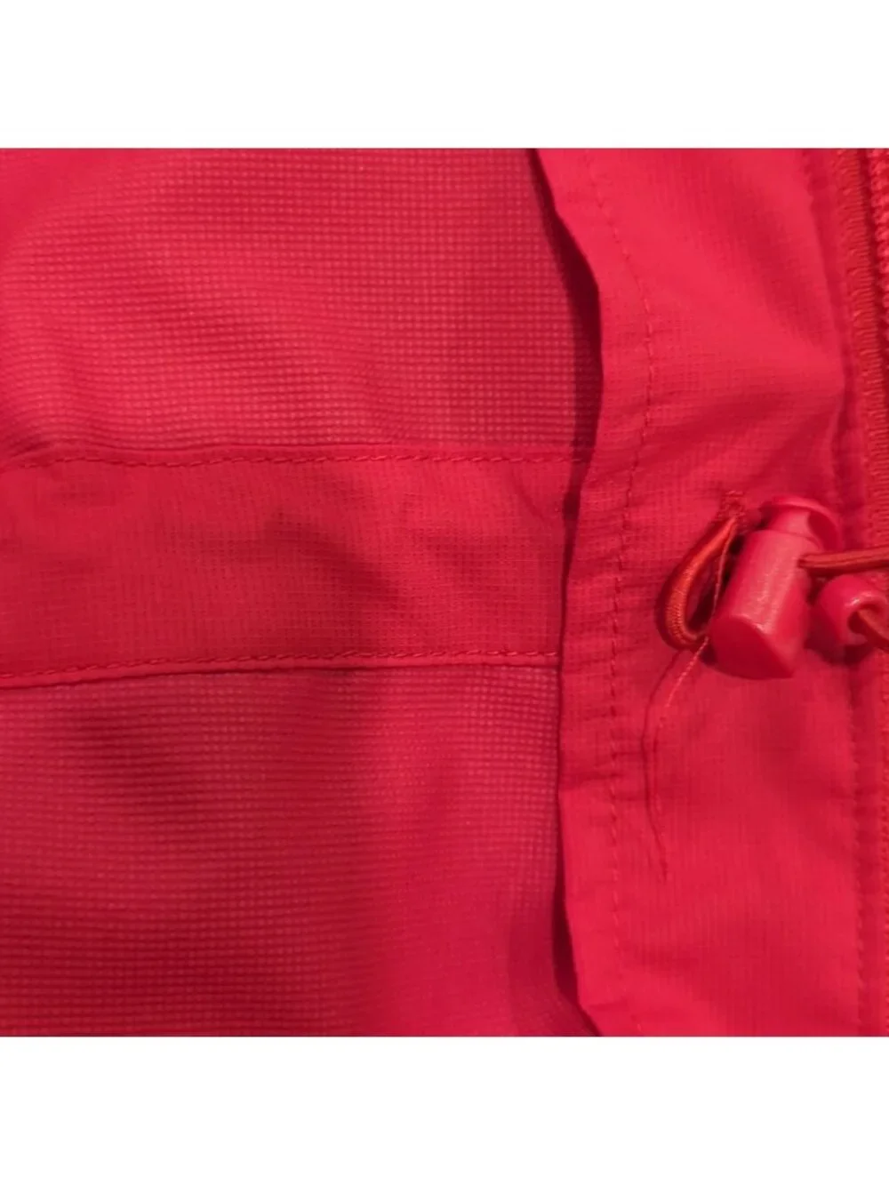 Avia red hooded running reflective waterproof windbreaker jacket like new